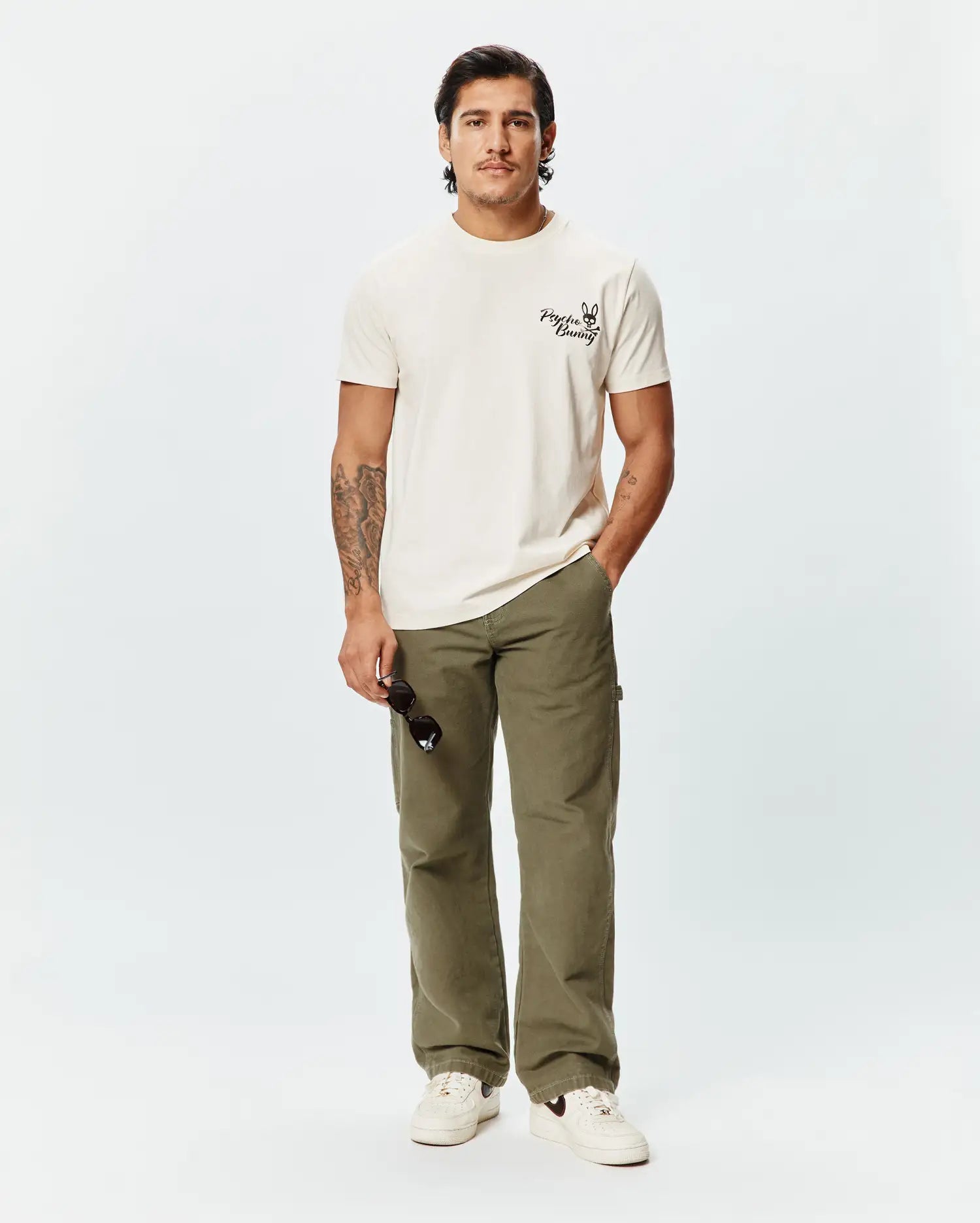 Psycho Bunny Men's Tees Colin Back Graphic Tee t-shirt bianca