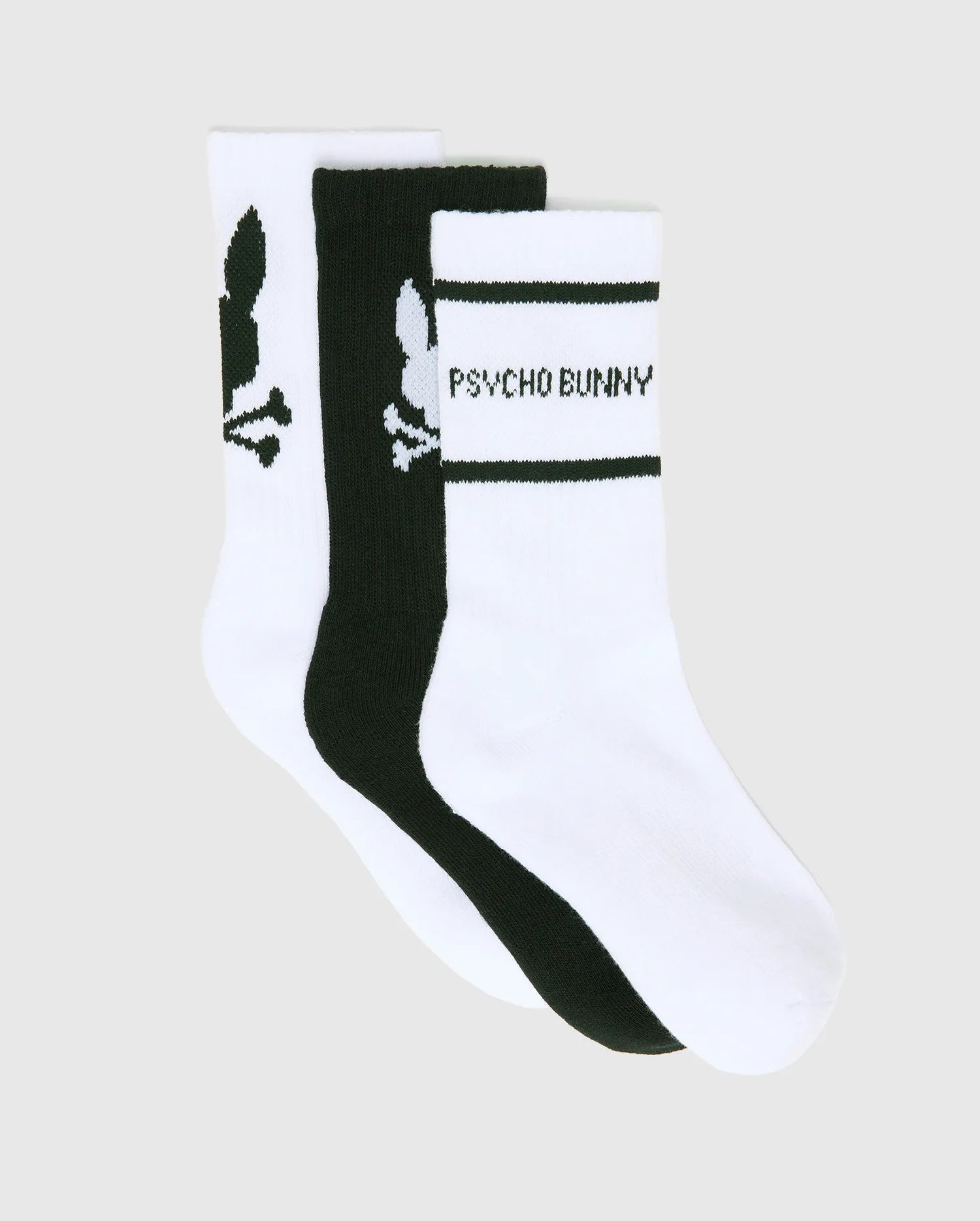 Psycho Bunny Kids Accessories KIDS 3 PACK SPORT SOCKS KO2200006 calzini sportivi neri 3 paia