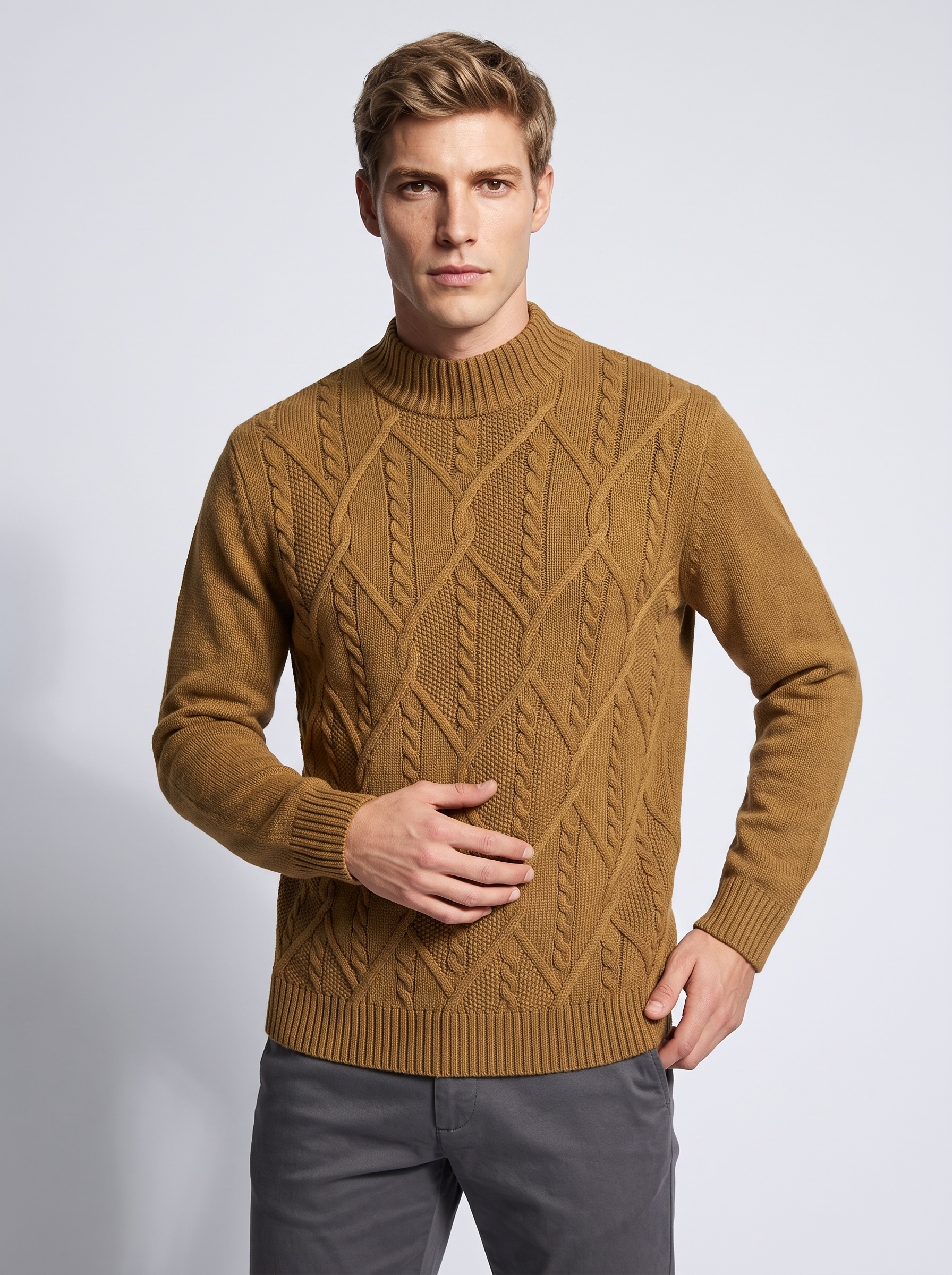 Markup Uomo Maglieria Lupetto Losanghe maglia