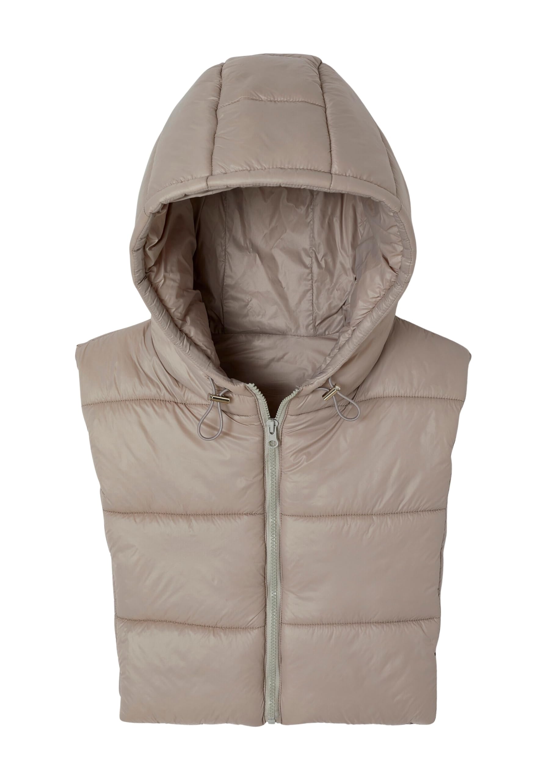 Damart Prêt-à-porter pettorina imbottita con cappuccio blu grigio