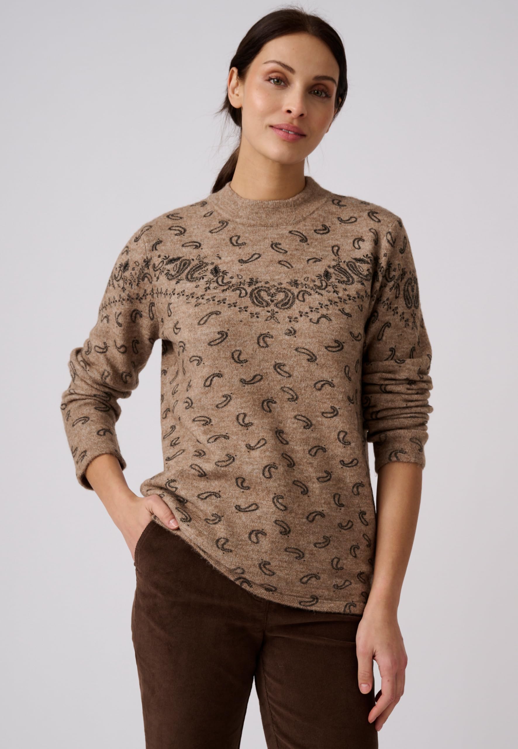 Damart Prêt-à-porter maglione a rete da donna collo alto