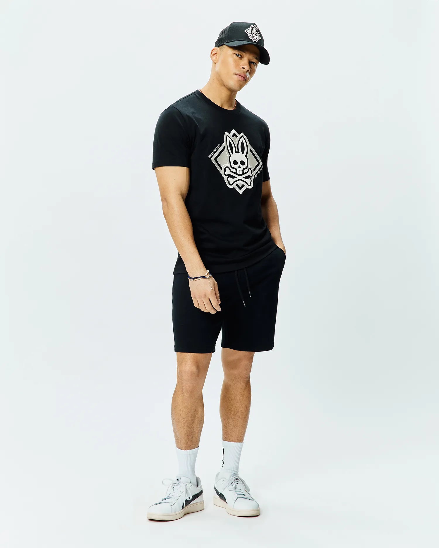 Psycho Bunny Men's Tees MENS TOBIAS GRAPHIC TEE - MT0200288 t-shirt nera