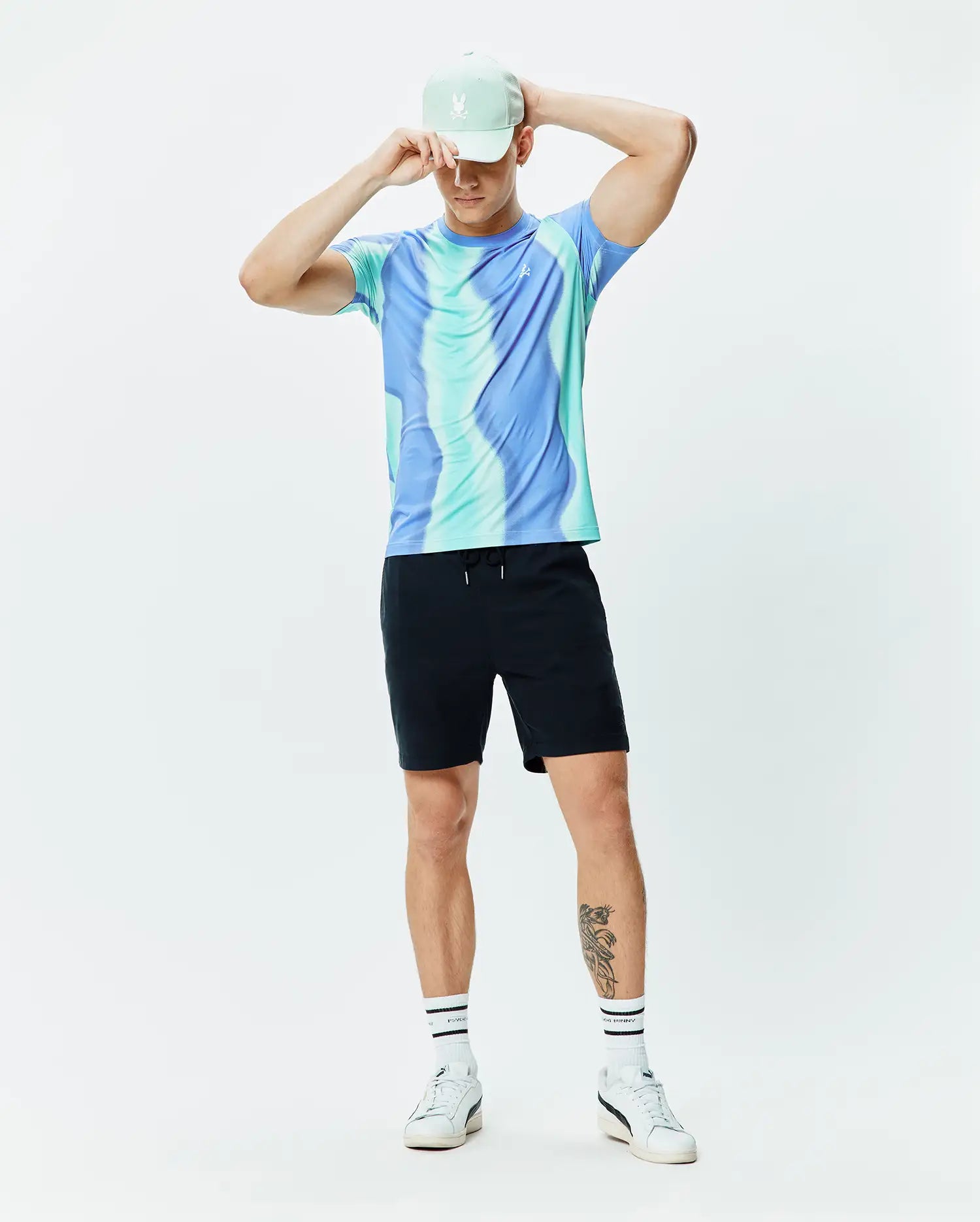 Psycho Bunny Men's Tees MENS BLAZE SPORT TEE - MT0200518 t-shirt uomo verde