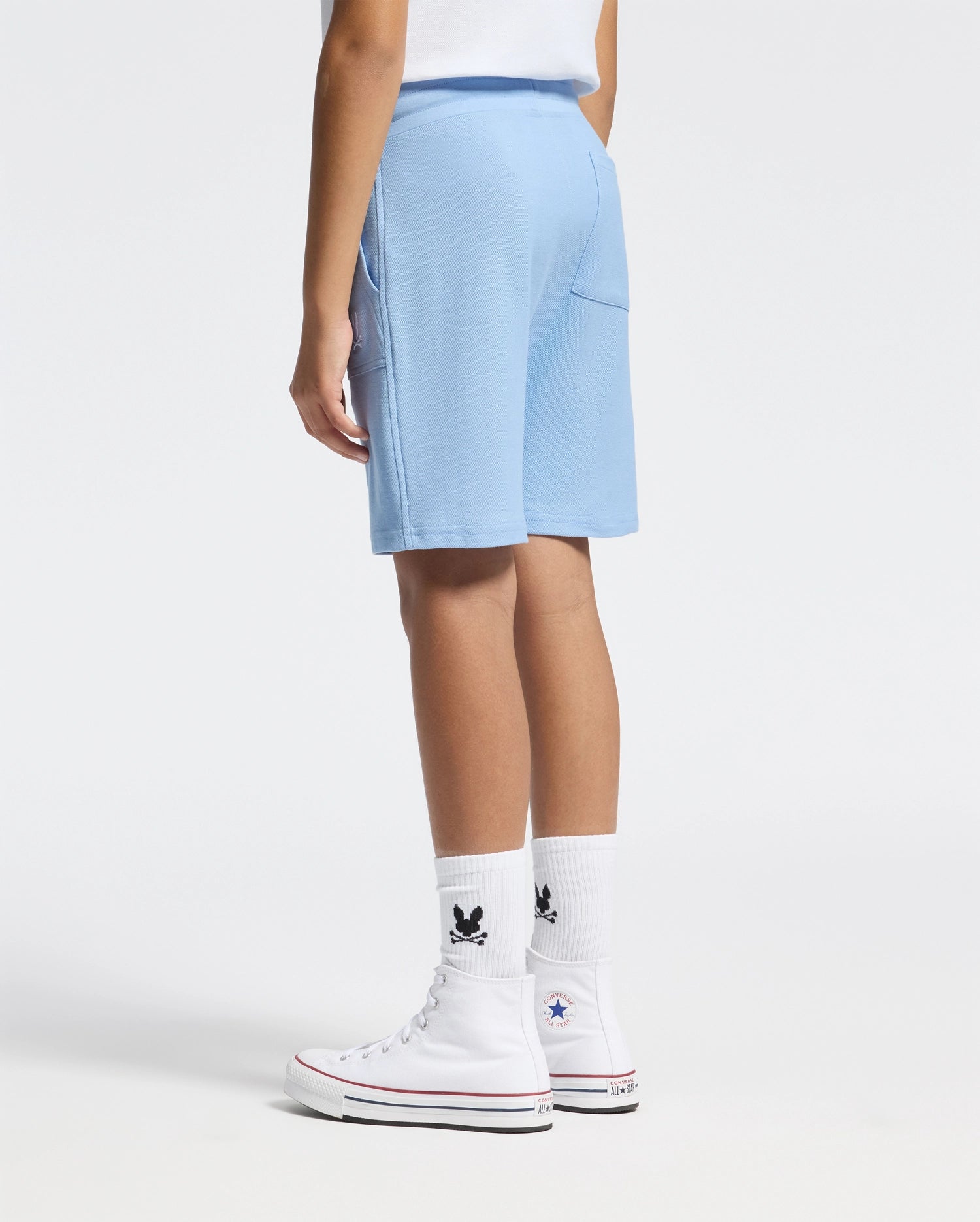 Psycho Bunny Kids Bottoms Taylor Light Pique Sweatshort 3 3/4"–7 3/8" shorts Serenity cotone Pima