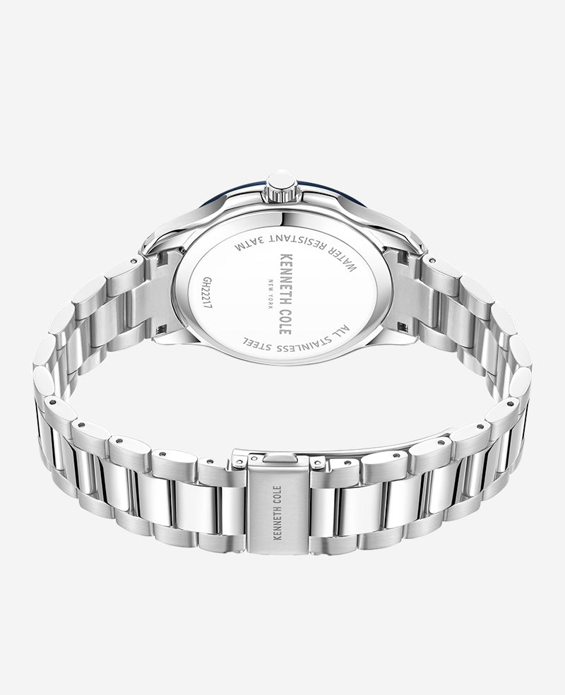 Kenneth Cole Reaction Watches Genuine Diamond Strap Watch orologio TT SILVER/BLUE