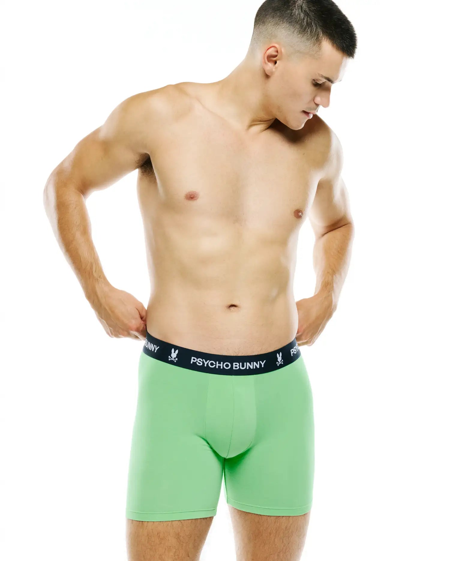Psycho Bunny Underwear 3-Pack Cotton Modal Boxer Briefs MO1400008 boxer 3 pezzi verde