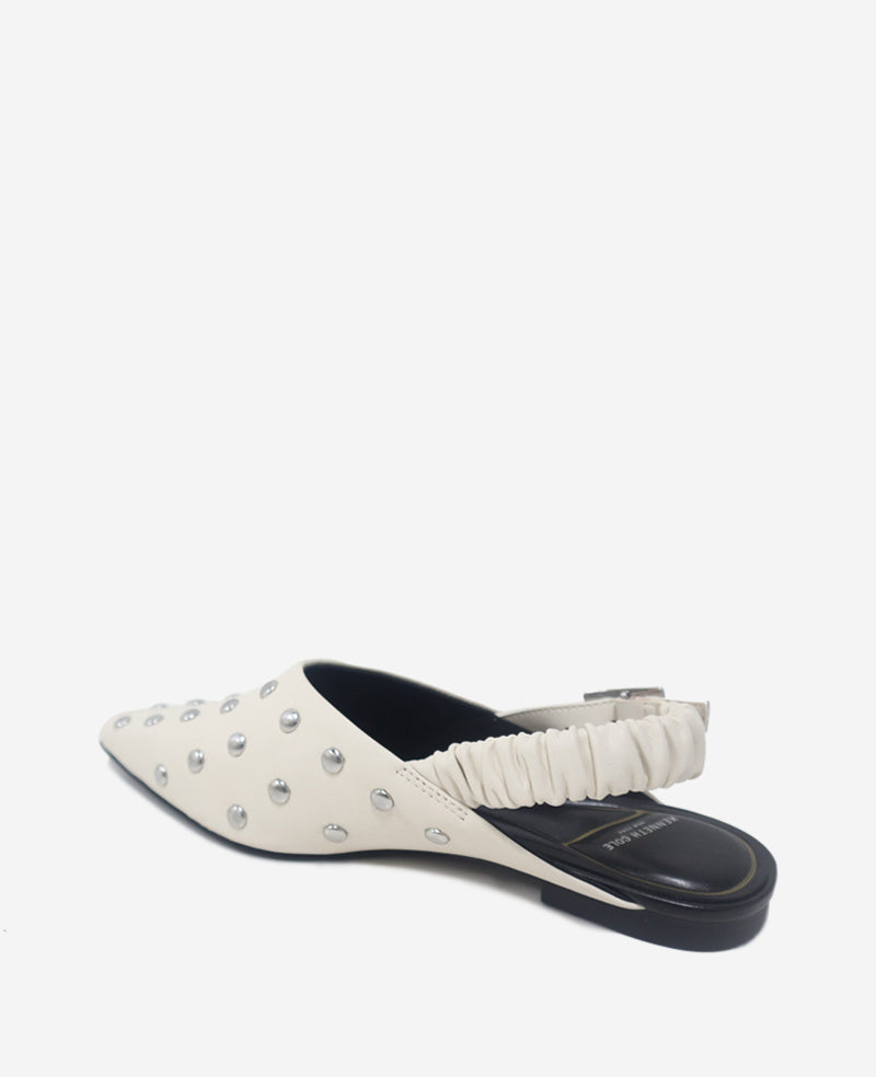 Kenneth Cole Reaction Shoes Nicola Studded Leather Slingback Sandal sandali borchiati in pelle