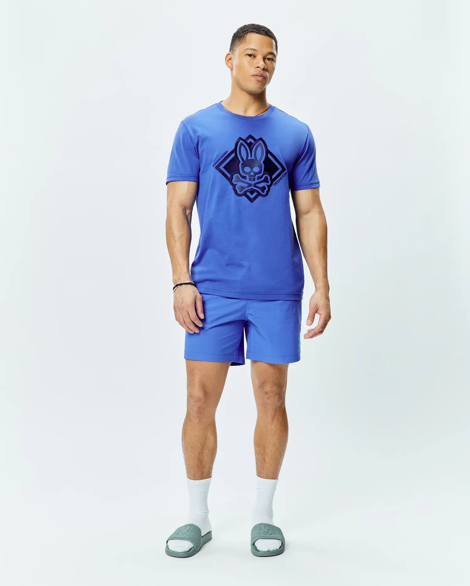 Psycho Bunny Men's Tees MENS TOBIAS GRAPHIC TEE - MT0200288 t-shirt blu