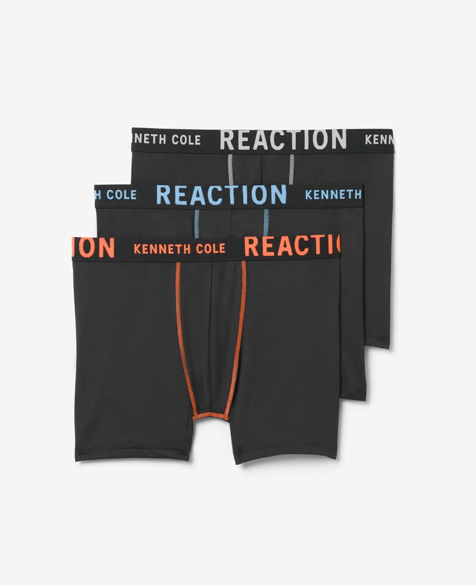 Kenneth Cole Reaction Clothing Micro Stretch Boxer Briefs 3-Pack boxer uomo 3 pezzi nero