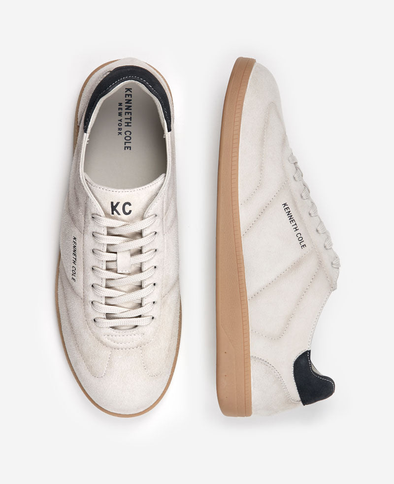 Kenneth Cole Reaction Shoes Mercer Lace-up Sneaker sneakers uomo camoscio bianco grigio