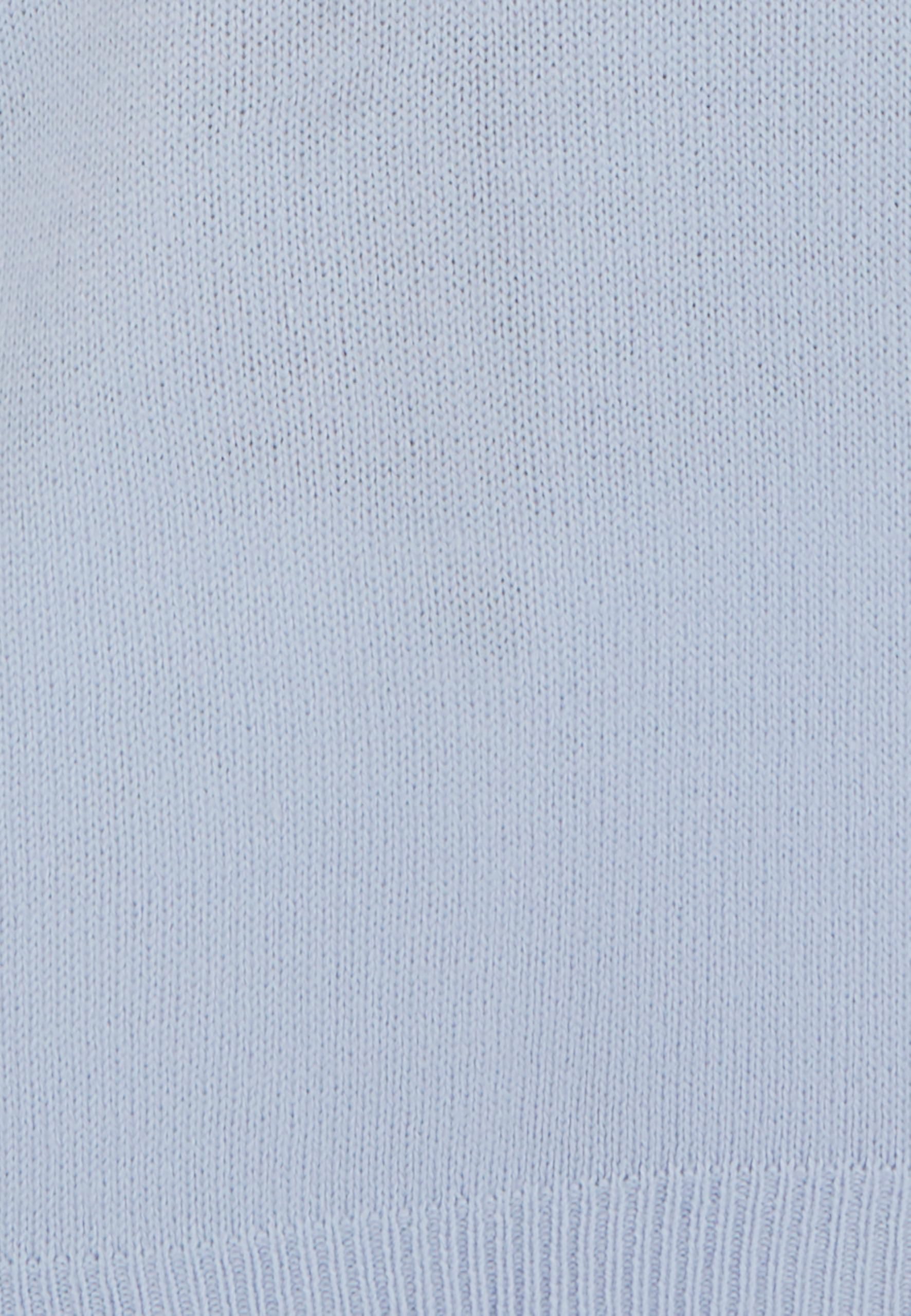Damart Prêt-à-porter maglione collo alto con bottoni blu grigio 38-40