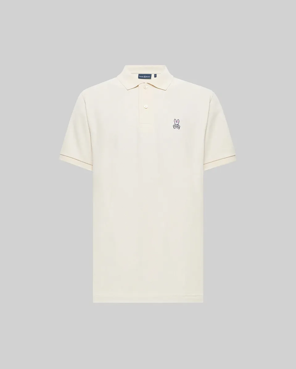 Psycho Bunny Men's Polos B6K001F200 polo White Cap Gray cotone Pima