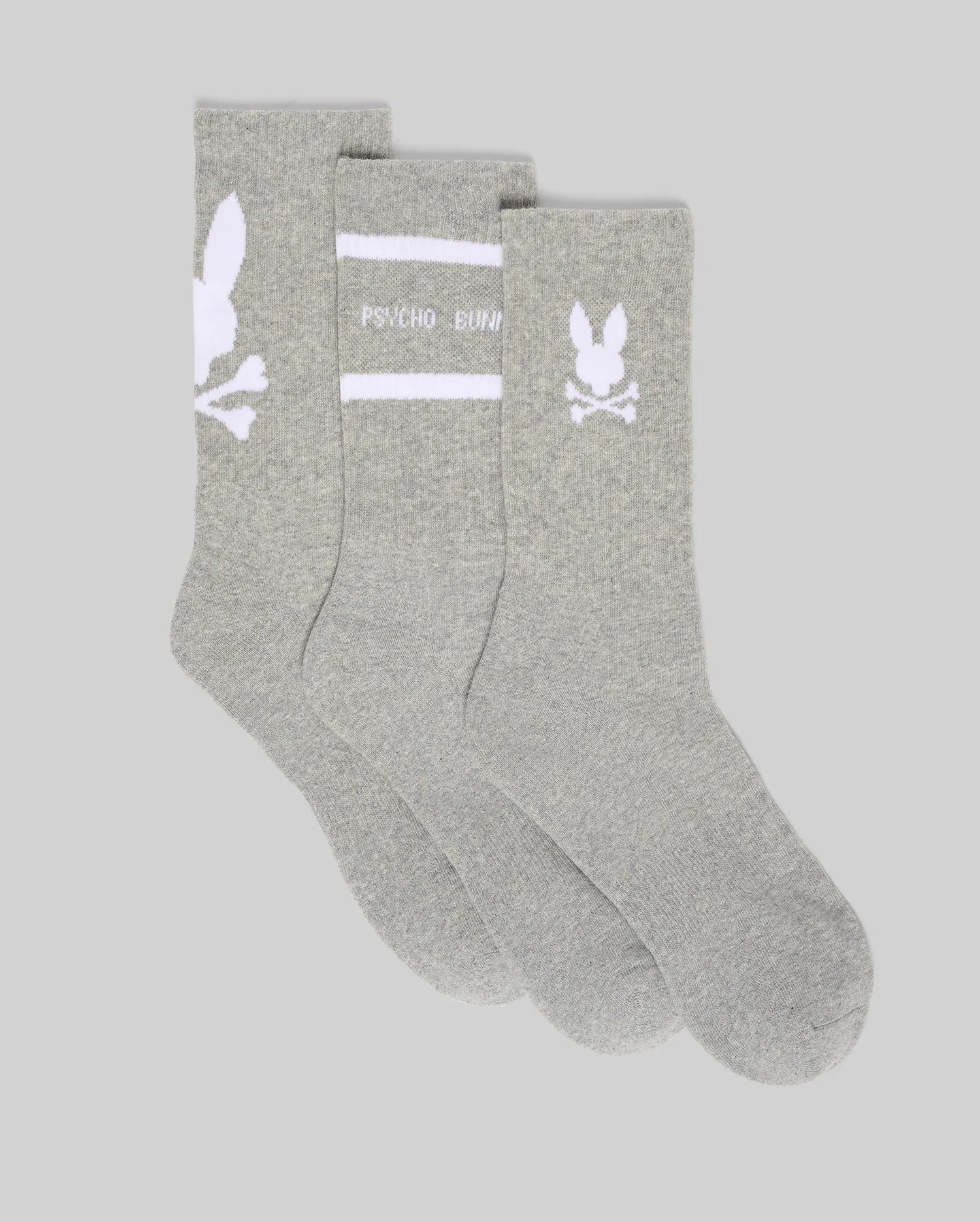 Psycho Bunny Accessories Mens 3 Pack Sport Sock B6F997D200 calze grigie 3 paia