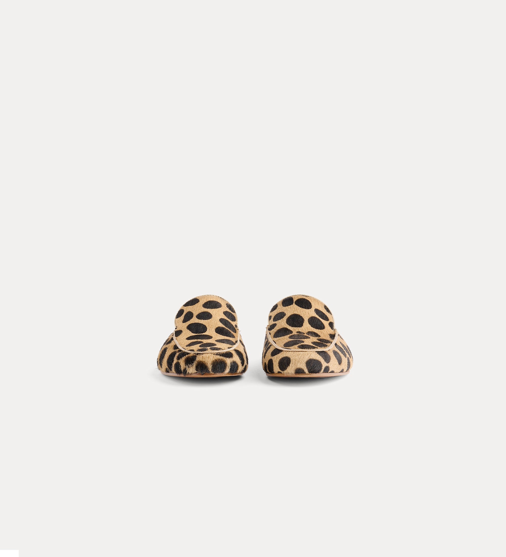 Forte scarpe dots print pony skin sabot loafers sabot noisette