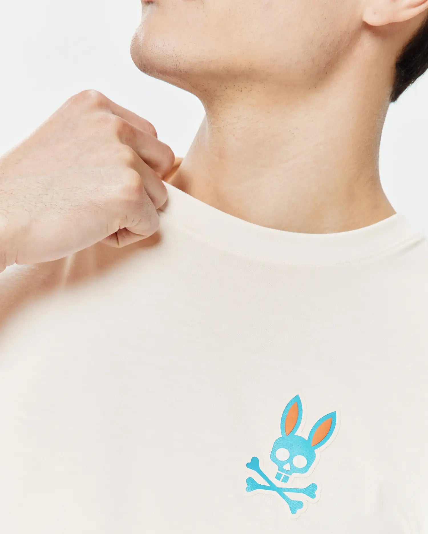 Psycho Bunny Men's Tees Frank Back Graphic Tee MT0200293 t-shirt 2/XXS bianca