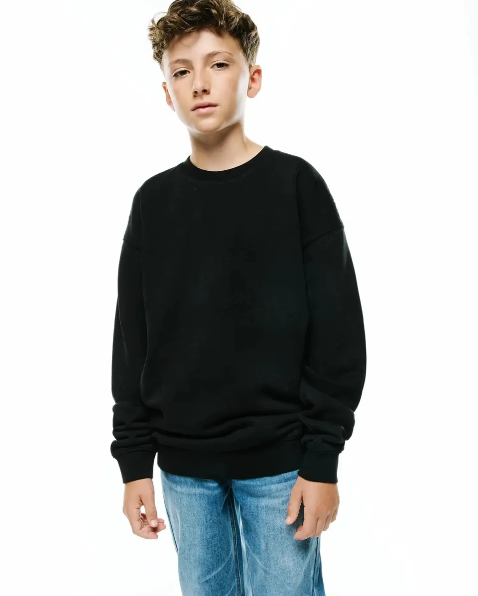 Psycho Bunny Kids Sweatshirts & Hoodies Cedrick felpa nera oversize