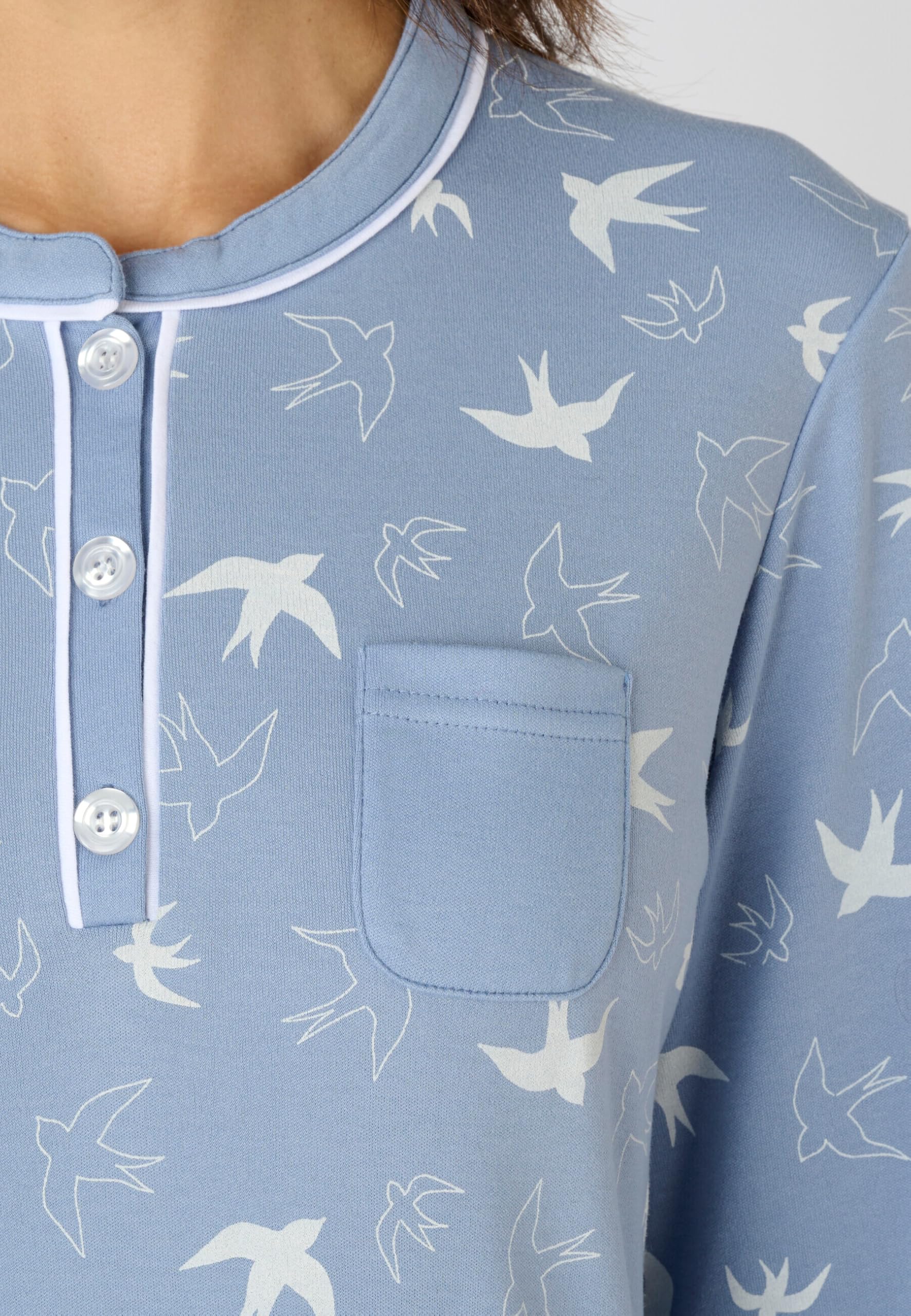 Damart Homewear Camicia da notte Thermolactyl in maglia interlock XS