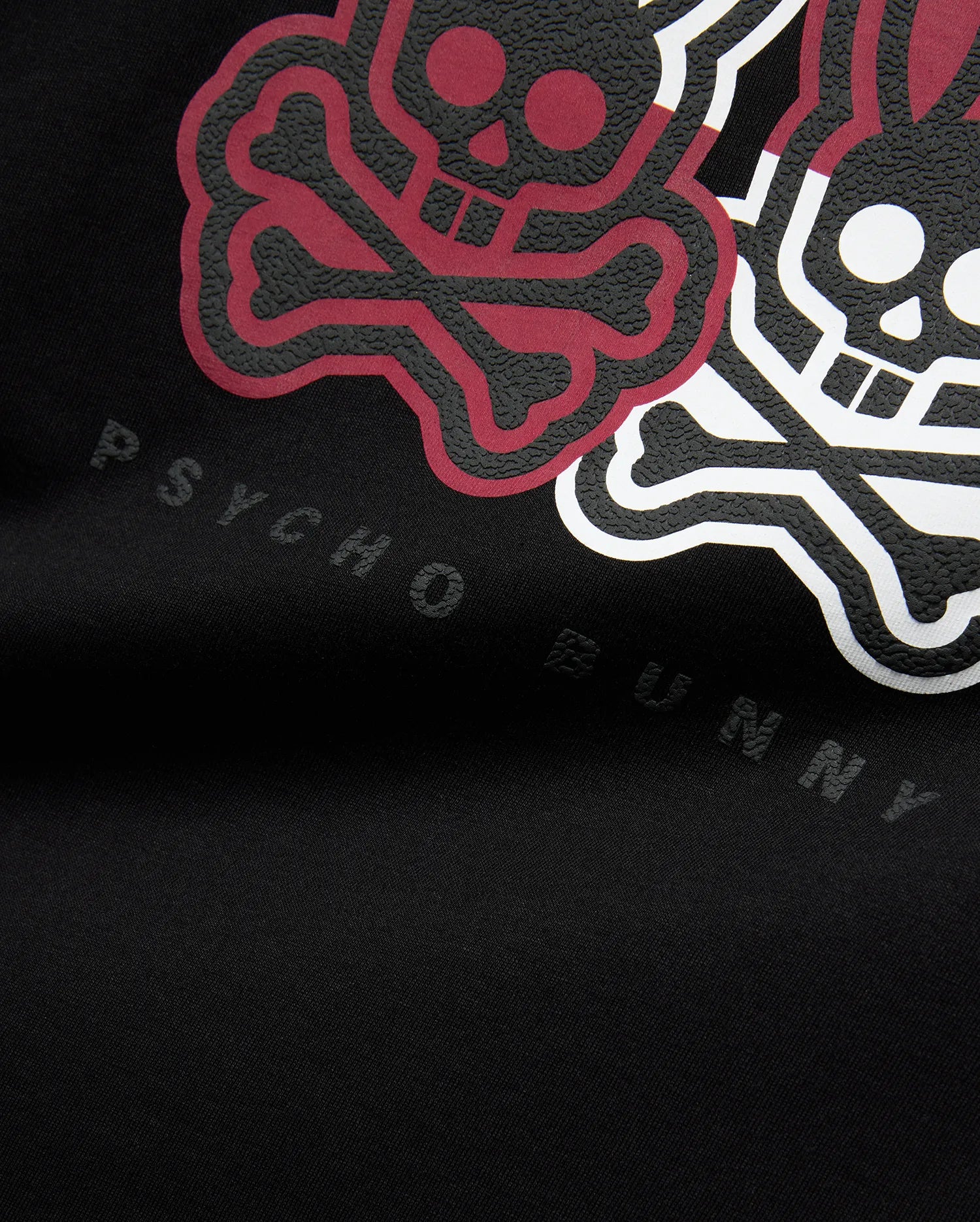 Psycho Bunny Men's Tees Ledger Graphic Tee T-shirt nera in cotone Pima