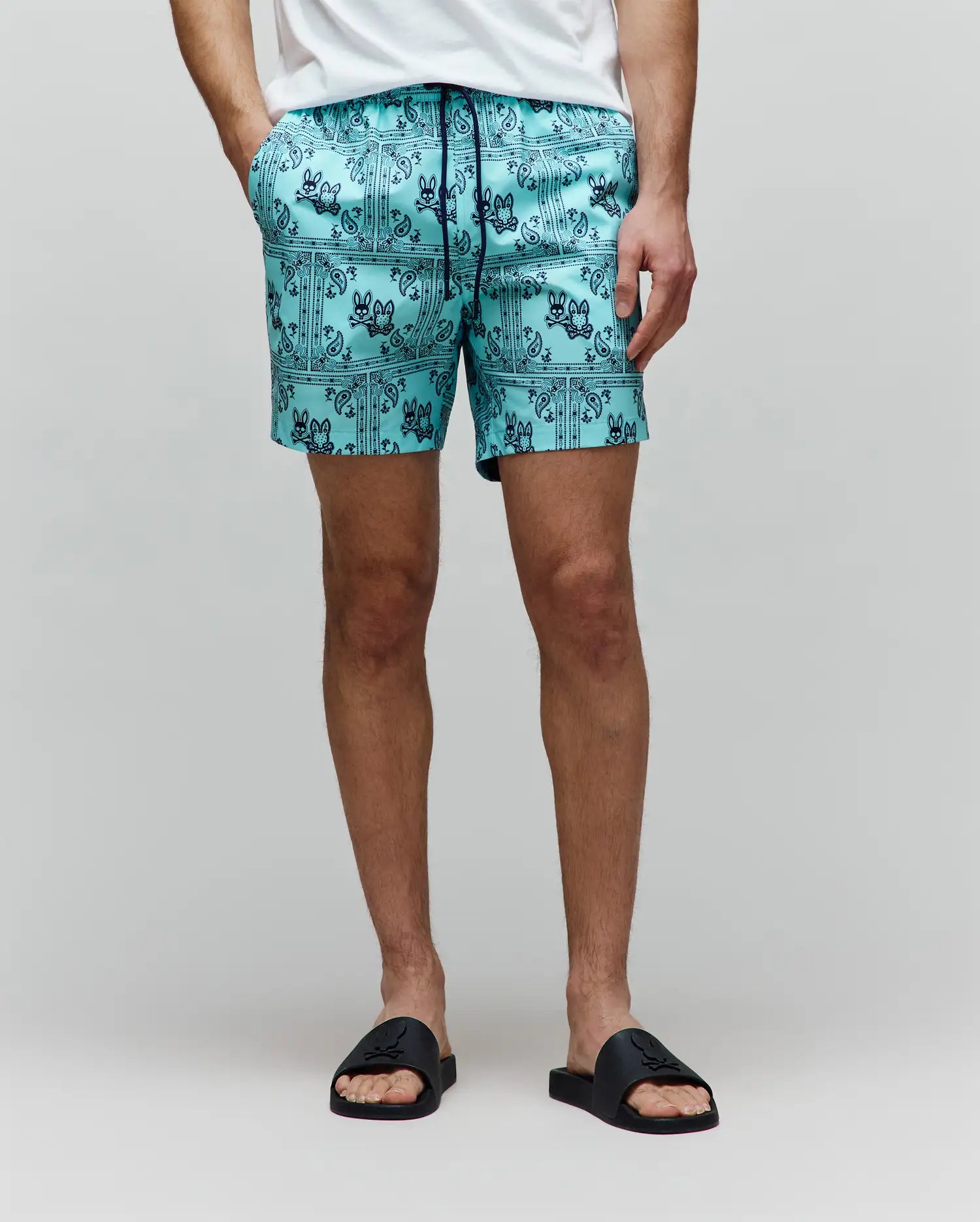 Psycho Bunny Men's Swimwear Luke Swim Trunk 6" costume uomo stampa paisley
