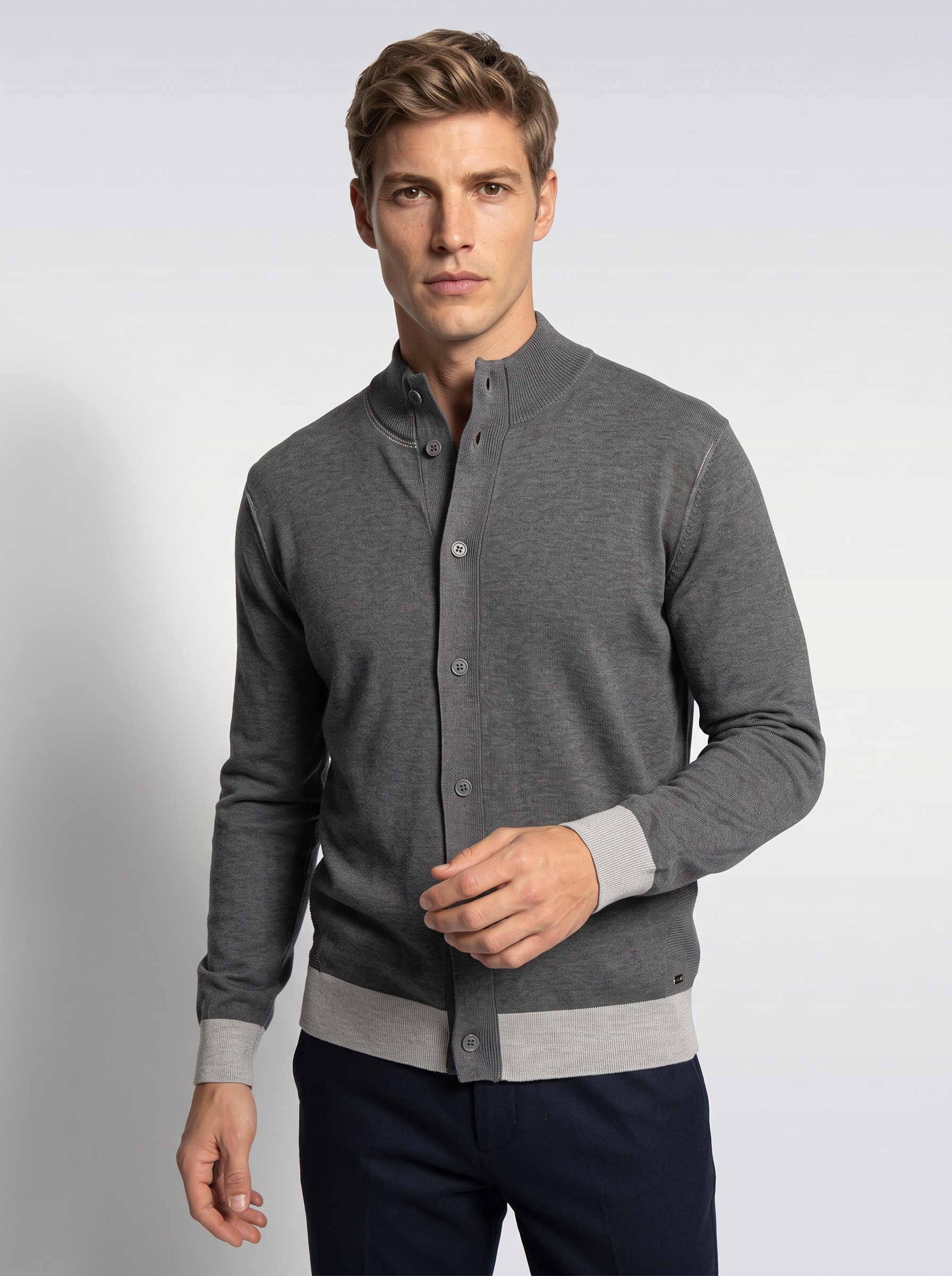 Markup Uomo Maglieria Cardigan Lupetto Vanisé con Toppe