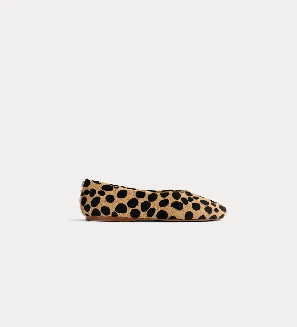Forte Scarpe ballerine stampa pois noisette in pony