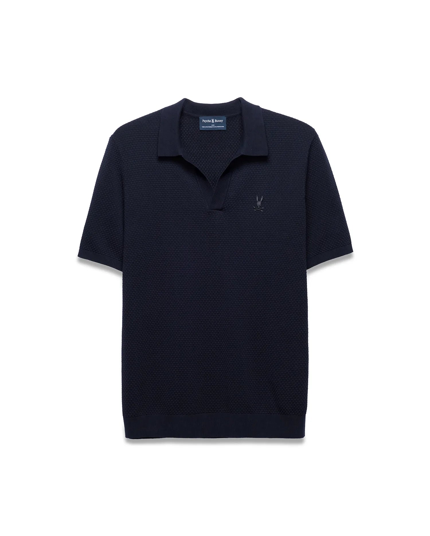 Psycho Bunny Men's Polos Devon Knit Polo MT0100169 polo blu cotone