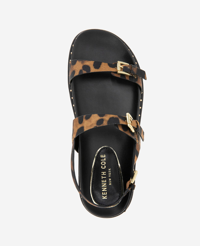 Kenneth Cole Reaction Shoes Drinity sandalo leopardato con plateau