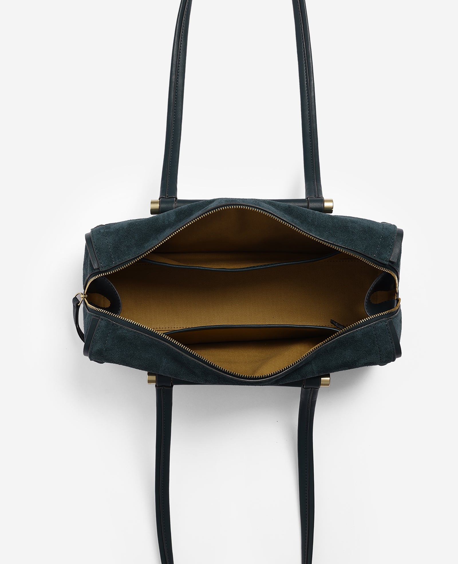 Kenneth Cole Reaction Bags Highline East West Suede borsa a spalla Loden in pelle