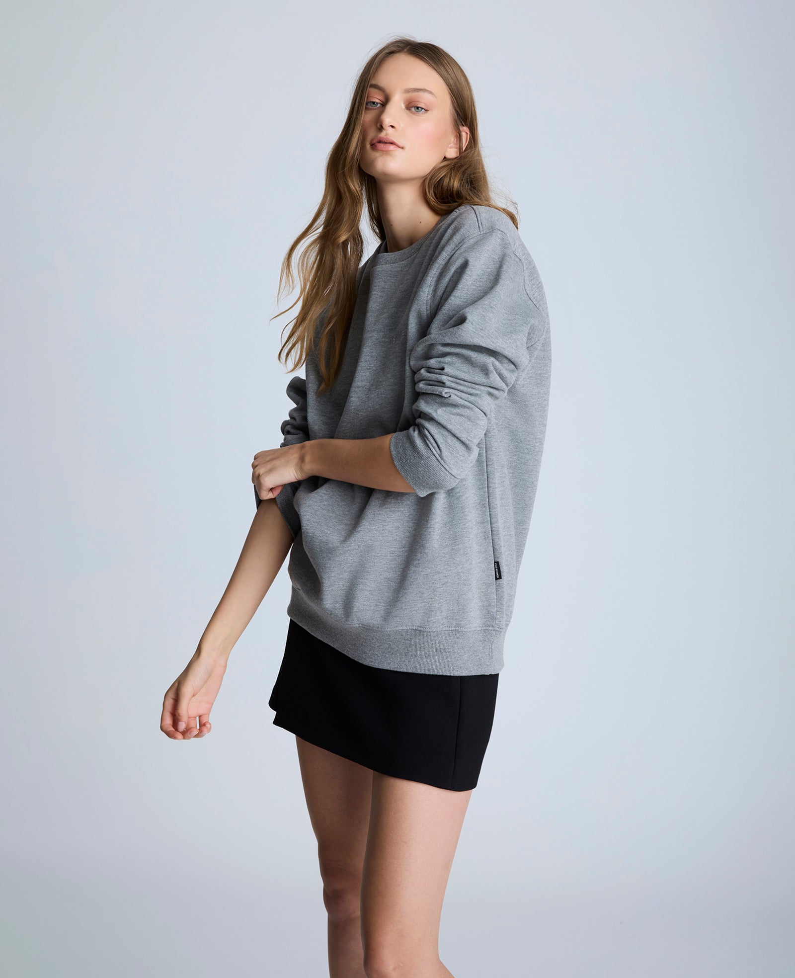 Kenneth Cole Reaction Clothing Kenneth Cole Embroidered Logo Sweatshirt felpa grigia