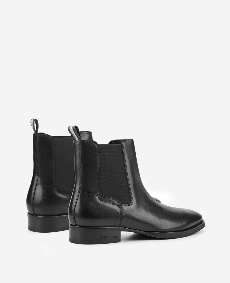 Kenneth Cole Reaction Shoes Raymond Leather stivaletti neri in pelle