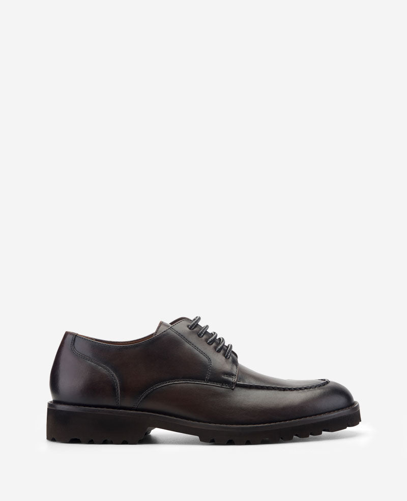 Kenneth Cole Reaction Shoes Rosco Lug Sole Lace Up Derby derby cognac in pelle