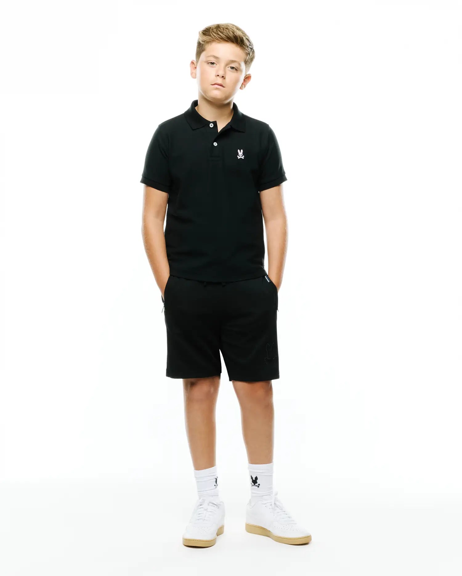 Psycho Bunny Kids Polo Shirts KIDS CLASSIC PIQUE POLO SHIRT B0K001CRPC polo nera