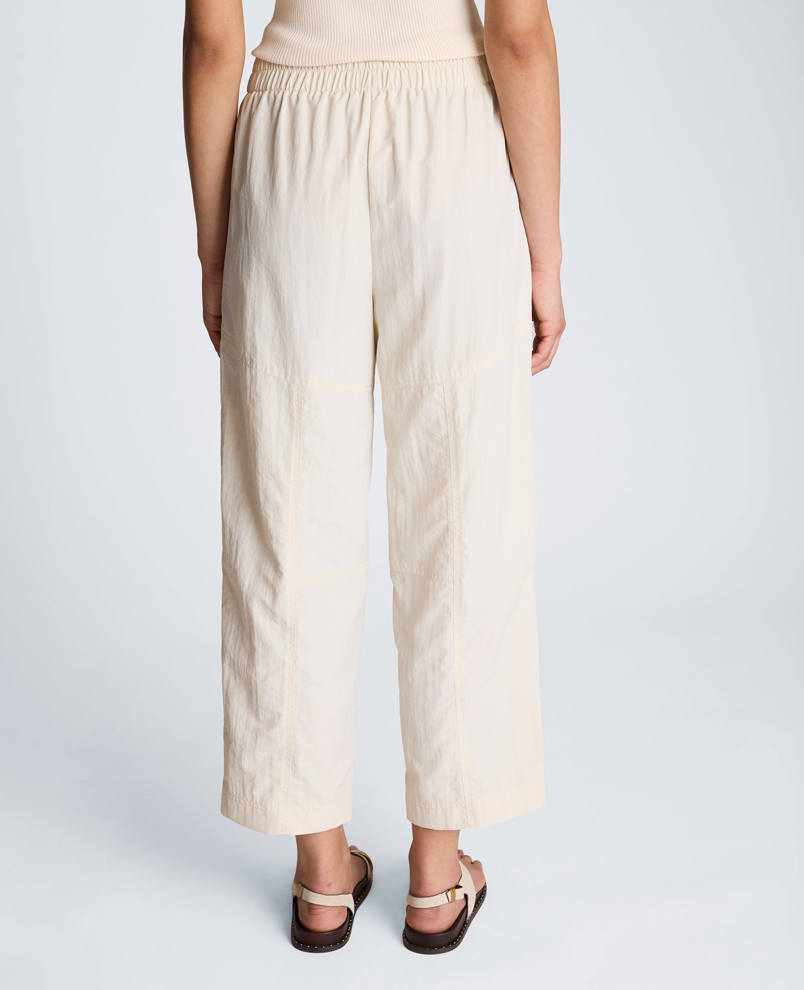 Kenneth Cole Reaction Clothing Pull On Barrel Leg Pant pantaloni oyster nylon