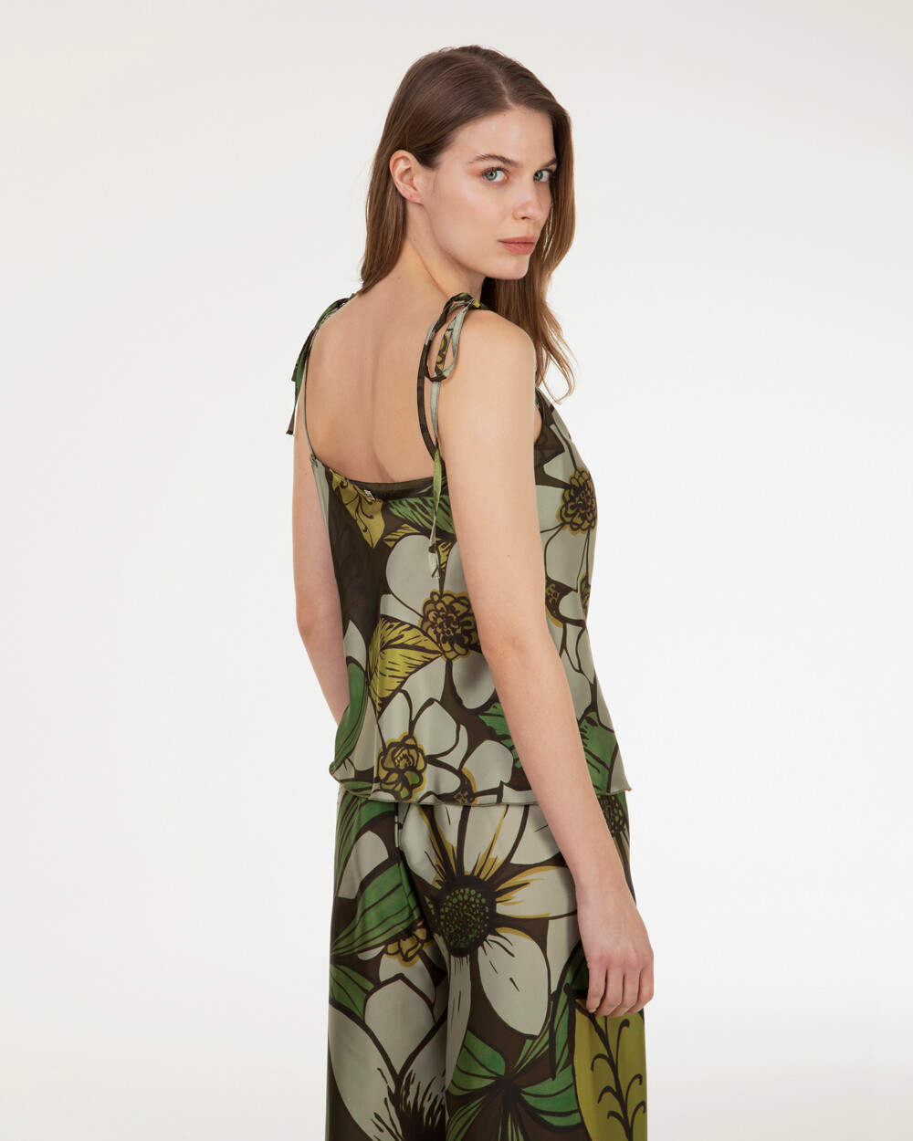 Markup Donna Camicie & Bluse Top in raso stampa fiori top