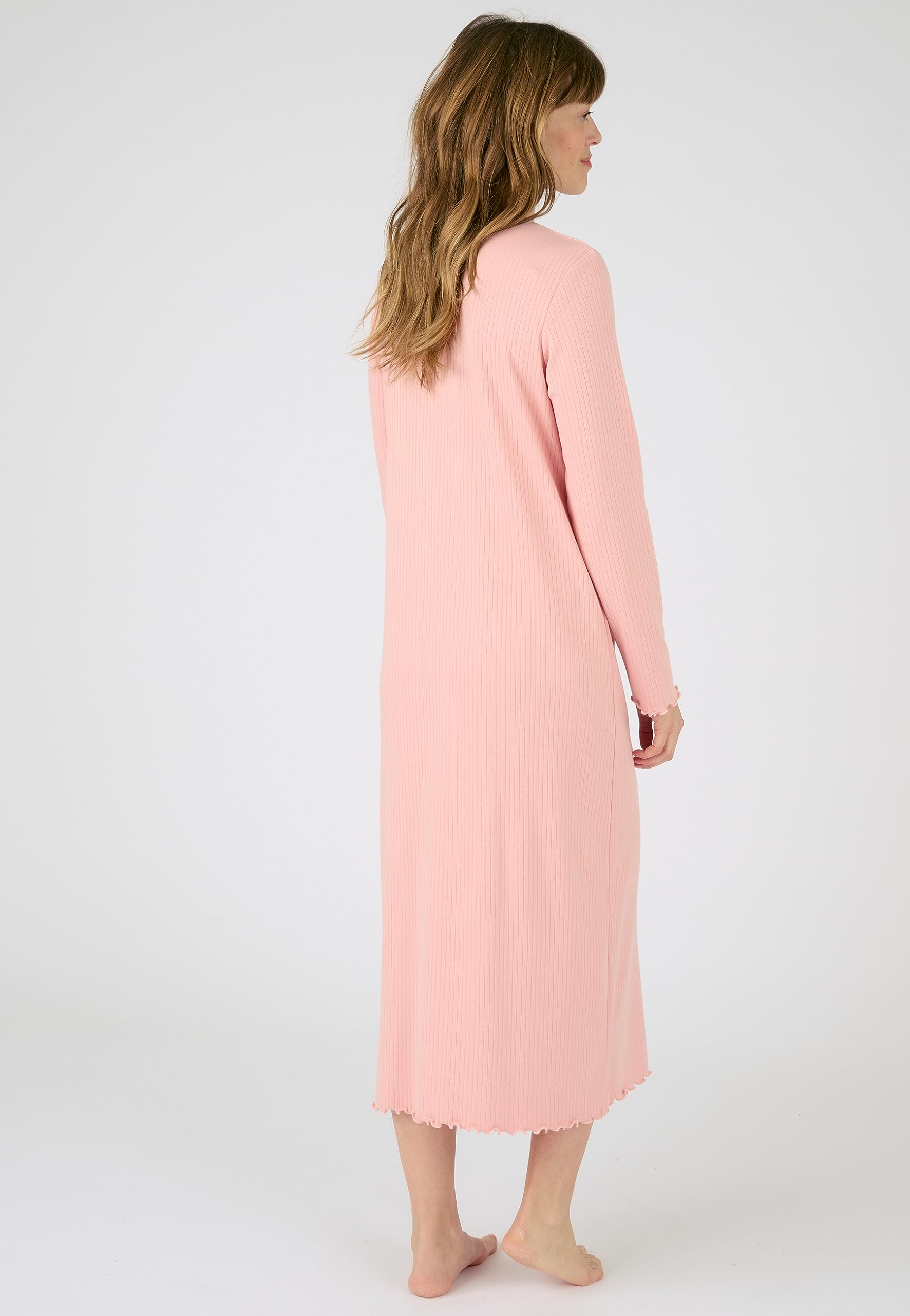 Damart Homewear Camicia da notte in maglia Interlock a costine donna