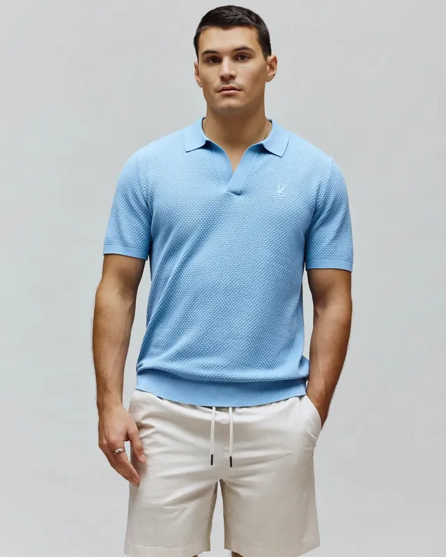Psycho Bunny Men's Polos MENS DEVON KNIT POLO MT0100169 polo 407 Glacier Lake XXS-XXXL cotone