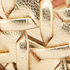 Kenneth Cole Reaction Shoes Arita Metallic Woven Leather sandali oro con tacco 5