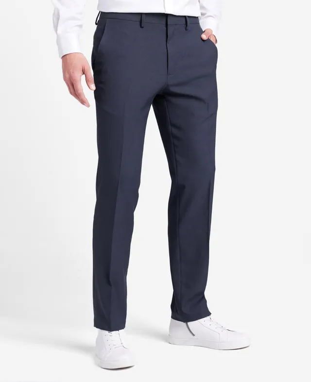 Kenneth Cole Reaction Clothing Stretch Modern-Fit Dress Pant pantaloni blu