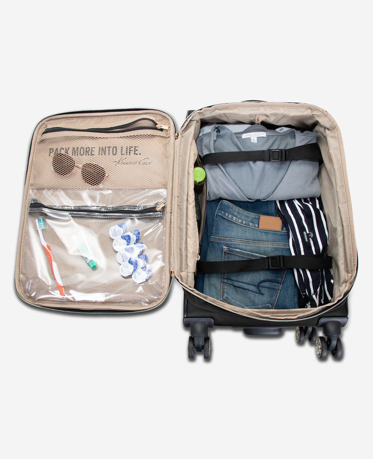 Kenneth Cole Reaction Chelsea Carry-On and Backpack Bundle set trolley e zaino nero