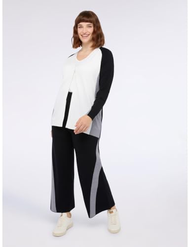 Fiorella Rubino Maglie e felpe Cardigan Color Block in Misto Viscosa XL Plus