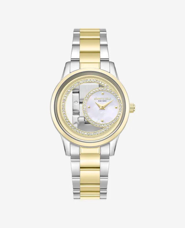 Kenneth Cole Reaction Watches Classic Open Dial MOP Sub Dial Bracelet Watch orologio multicolore taglia unica bracciale bicolore