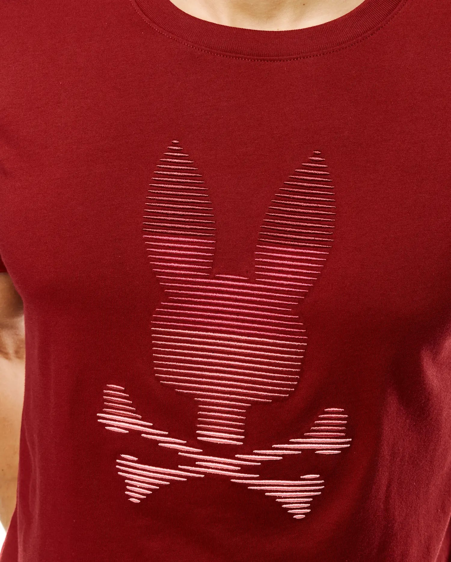 Psycho Bunny Men's Tees Slade Bunny Graphic Tee MT0200452 T-shirt Rhythm Red