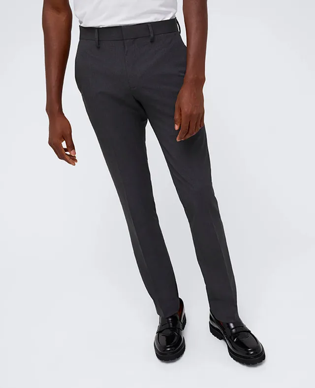 Kenneth Cole Reaction Clothing Skinny-Fit Stretch Performance Dress Pant pantaloni grigi