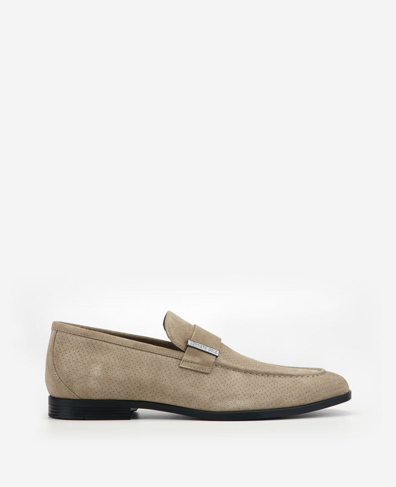 Kenneth Cole Reaction Shoes Sylvan Slip-on Loafer mocassini verde oliva scamosciati