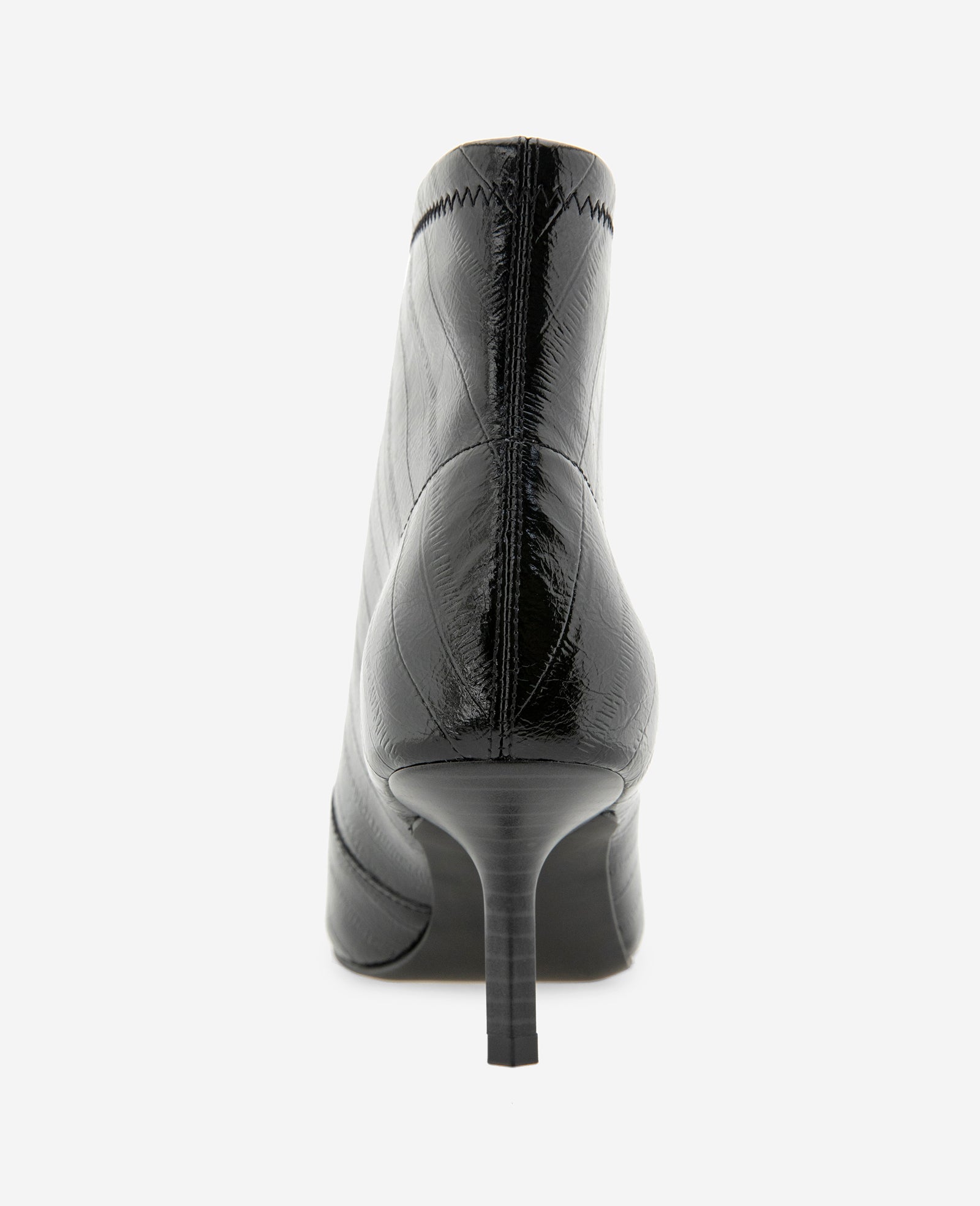 Kenneth Cole Reaction Shoes Udaya Embossed Eel Heel Bootie stivaletto nero tacco