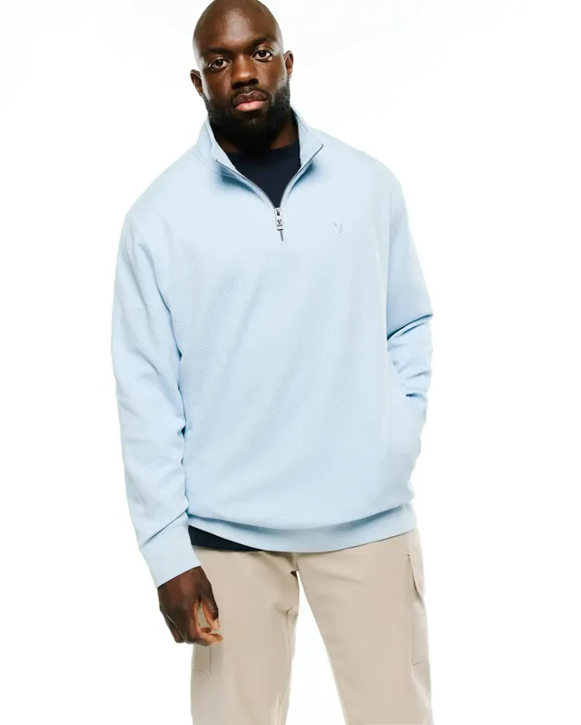 Psycho Bunny Big & Tall BIG AND TALL MARC ZIP SWEATSHIRT BT0500018 felpa Skyway