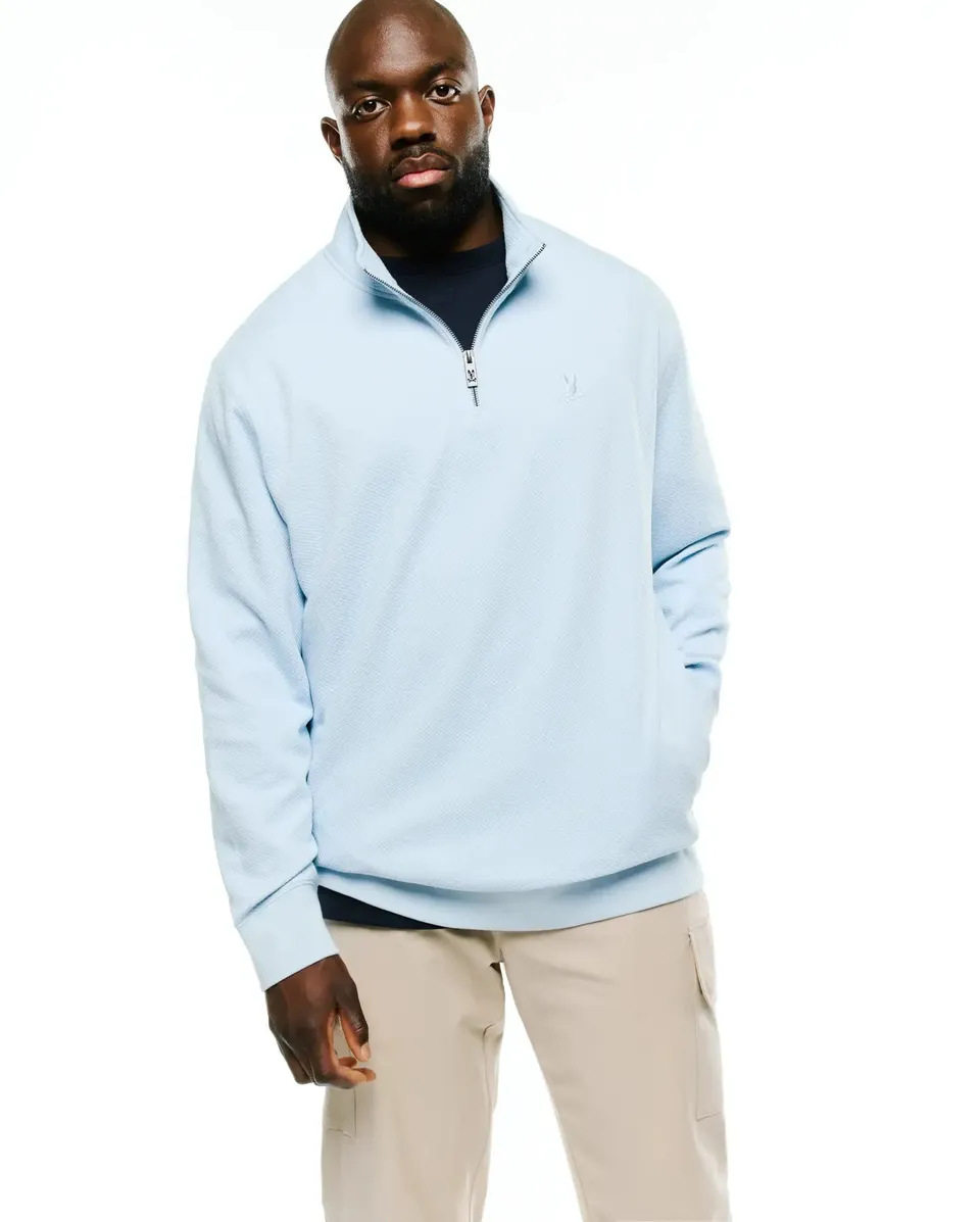 Psycho Bunny Big & Tall BIG AND TALL MARC ZIP SWEATSHIRT BT0500018 felpa Skyway