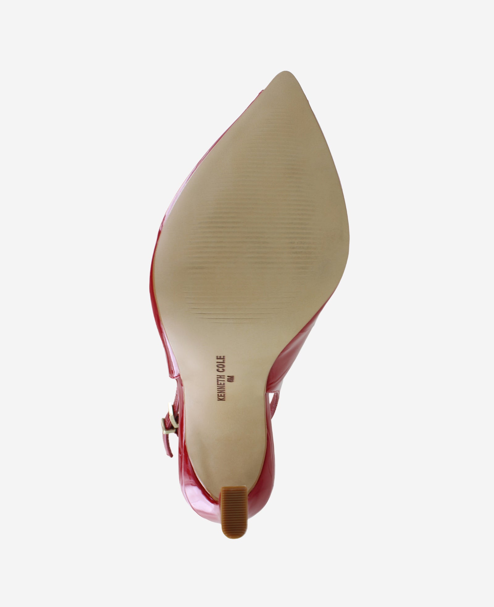 Kenneth Cole Reaction Shoes Priya Patent Peep-Toe Slingback Heel scarpe RED PATENT