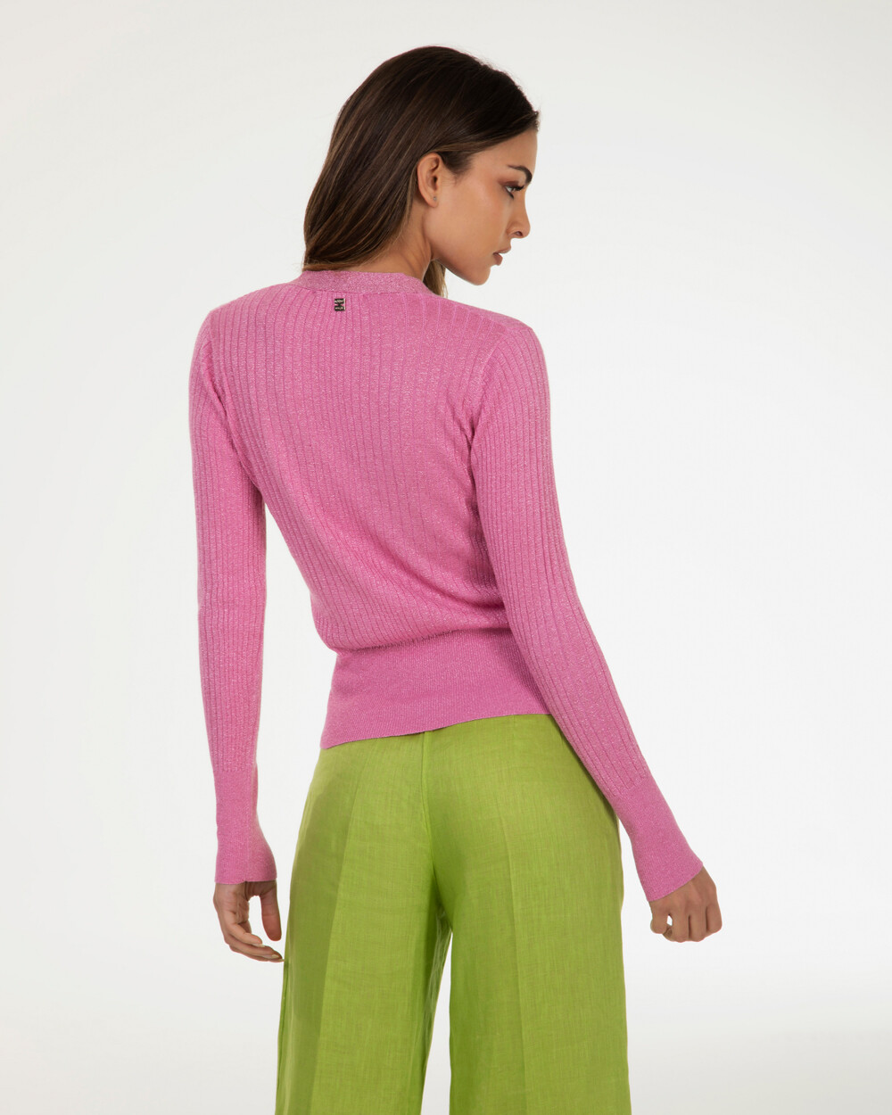 Markup Donna Maglieria Cardigan a coste in lurex