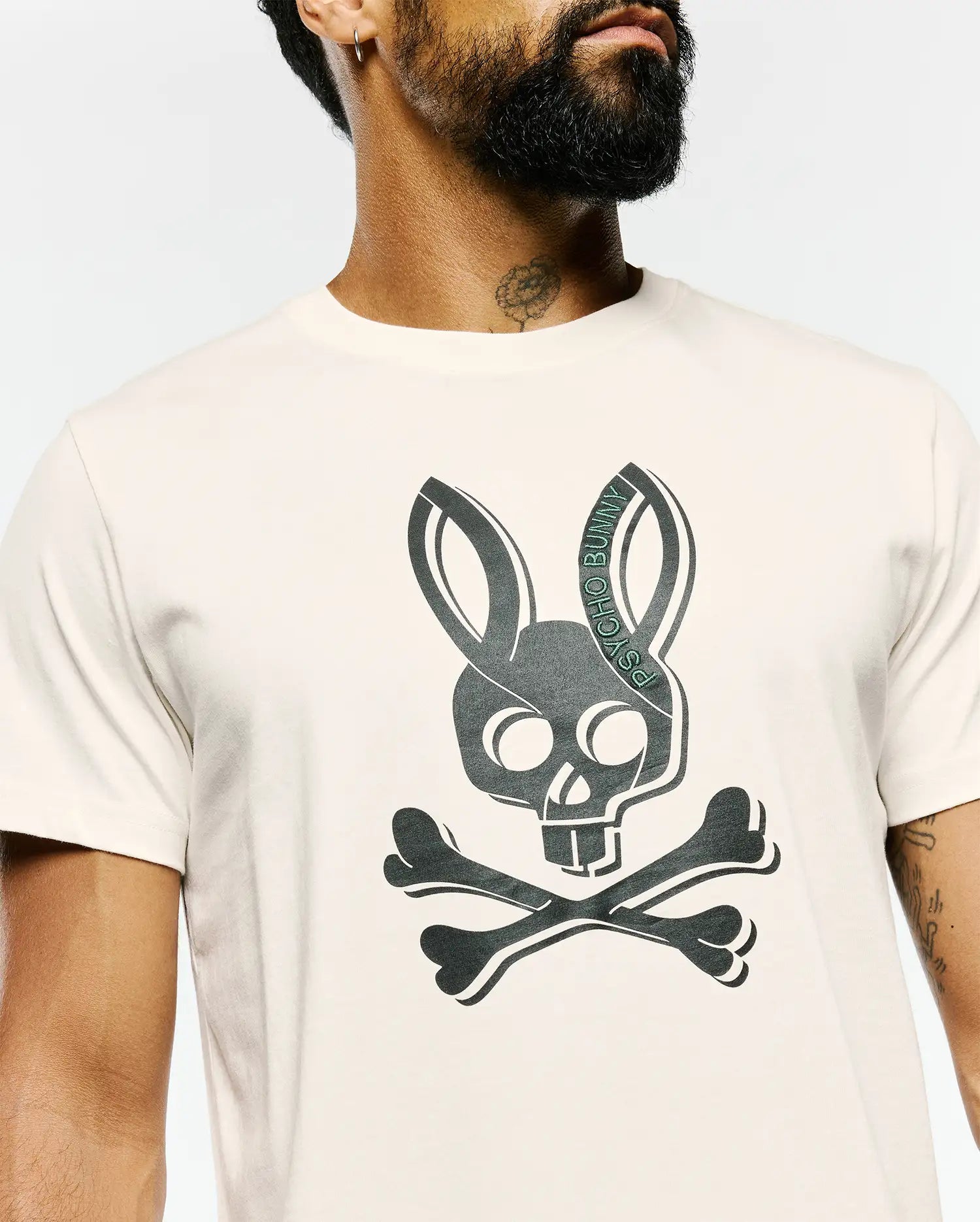 Psycho Bunny Men's Tees Serge Graphic Tee t-shirt 250 Pristine in cotone Pima